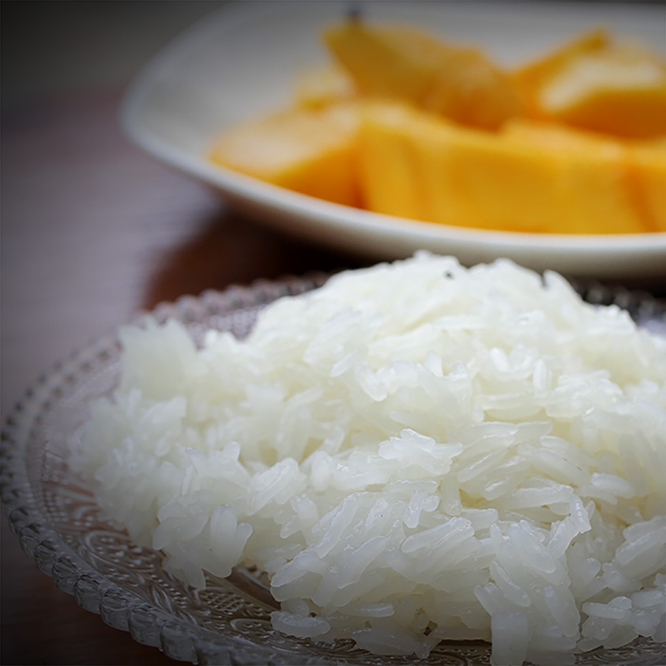 Sticky rice thai mango sweet.