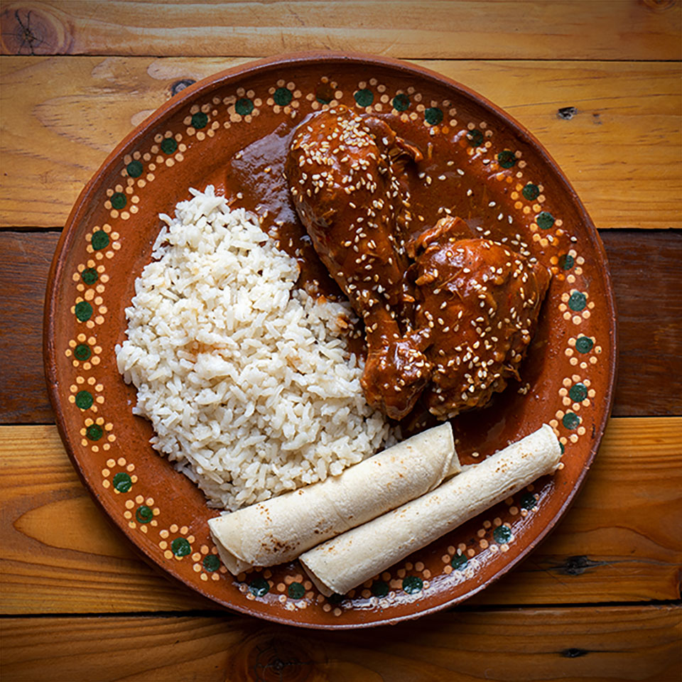 Mexican mole sauce with chicken